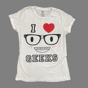 Chill I love Geeks Fitted Tee Size Large